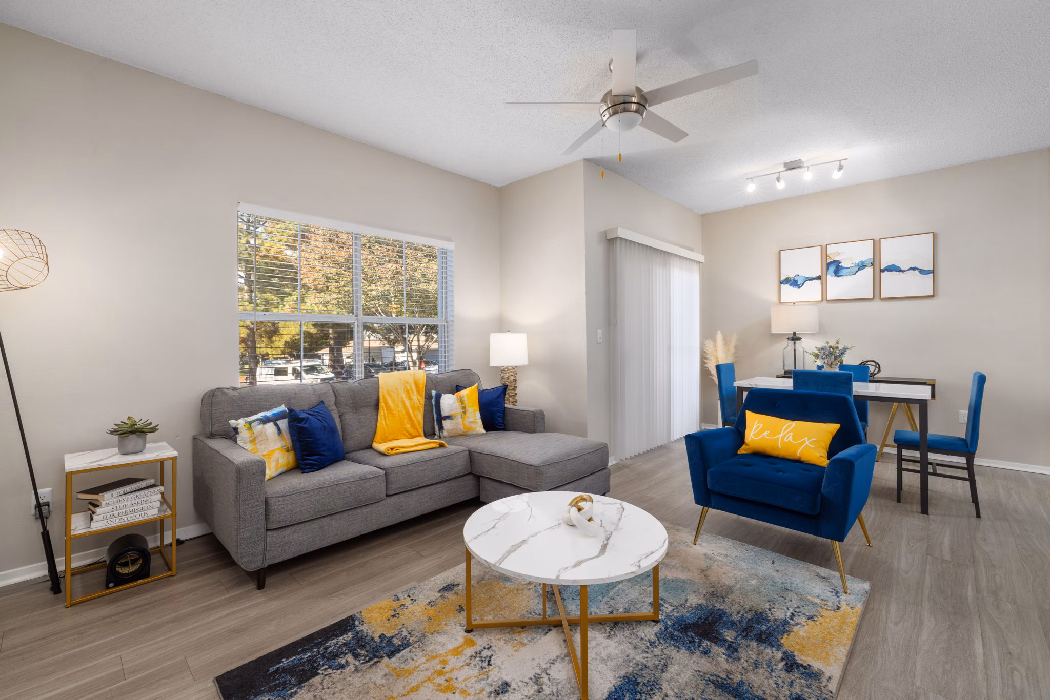 living room at The Riley Apartments 