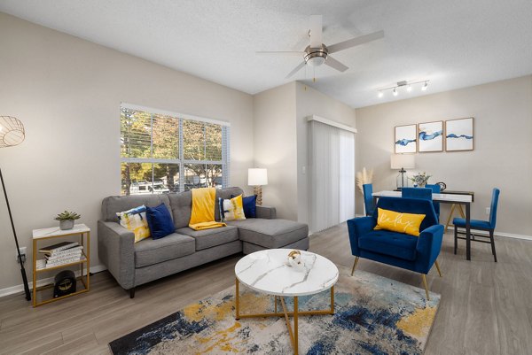 living room at The Riley Apartments 