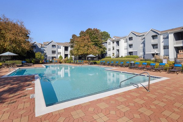 pool at The Riley Apartments 