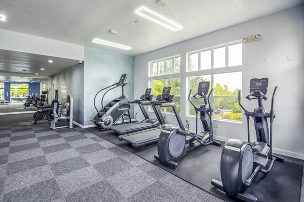 fitness center at Arbor Heights Apartments