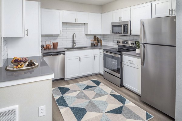 Cozy living room with modern furnishing at Arbor Heights Apartments