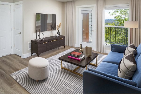 living room at Arbor Heights Apartments