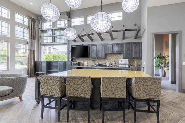 Clubhouse featuring modern design elements at Outlook Littleton Apartments