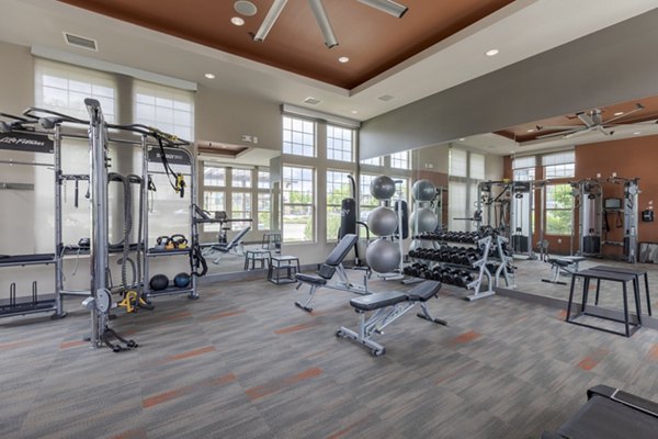 Fitness center featuring modern equipment at Outlook Littleton Apartments