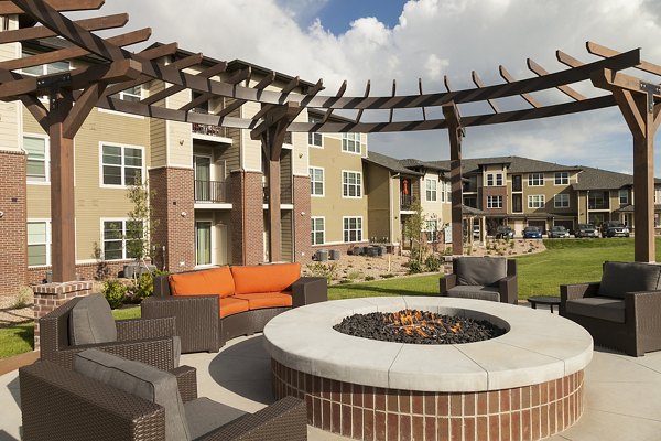 fire pit at Outlook Littleton Apartments