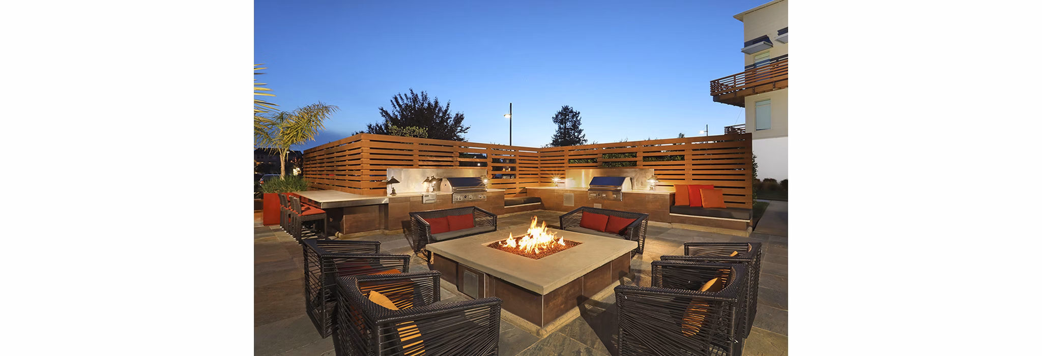 fire pit at Annadel Apartments