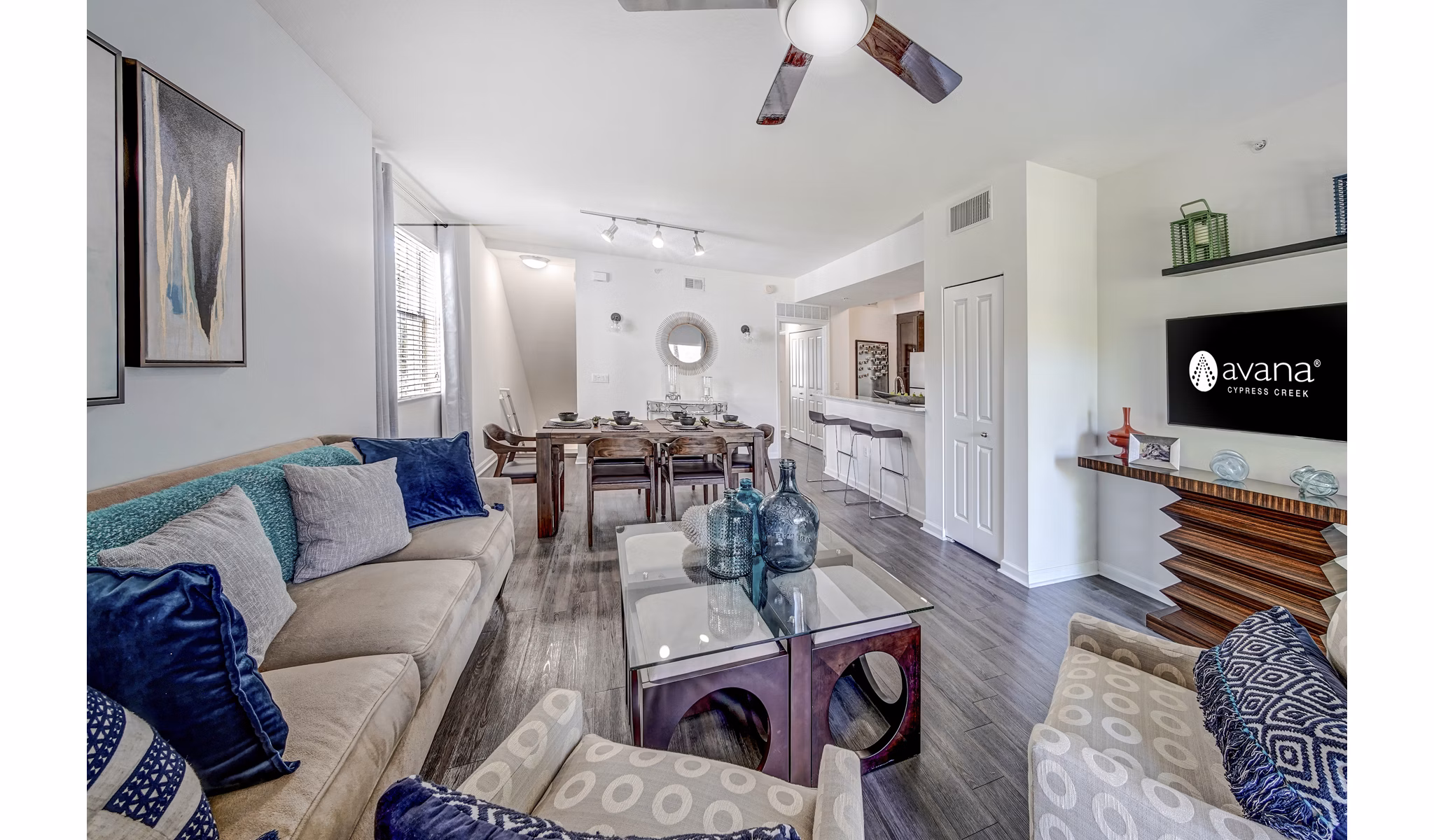 living room at Avana Cypress Creek Apartments 
