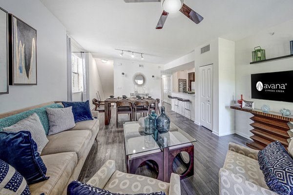 living room at Avana Cypress Creek Apartments 