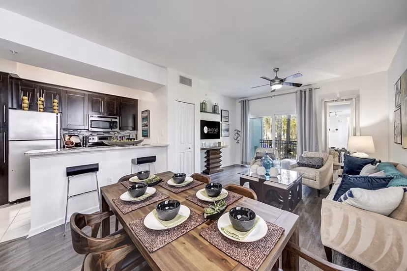 living room at Avana Cypress Creek Apartments 