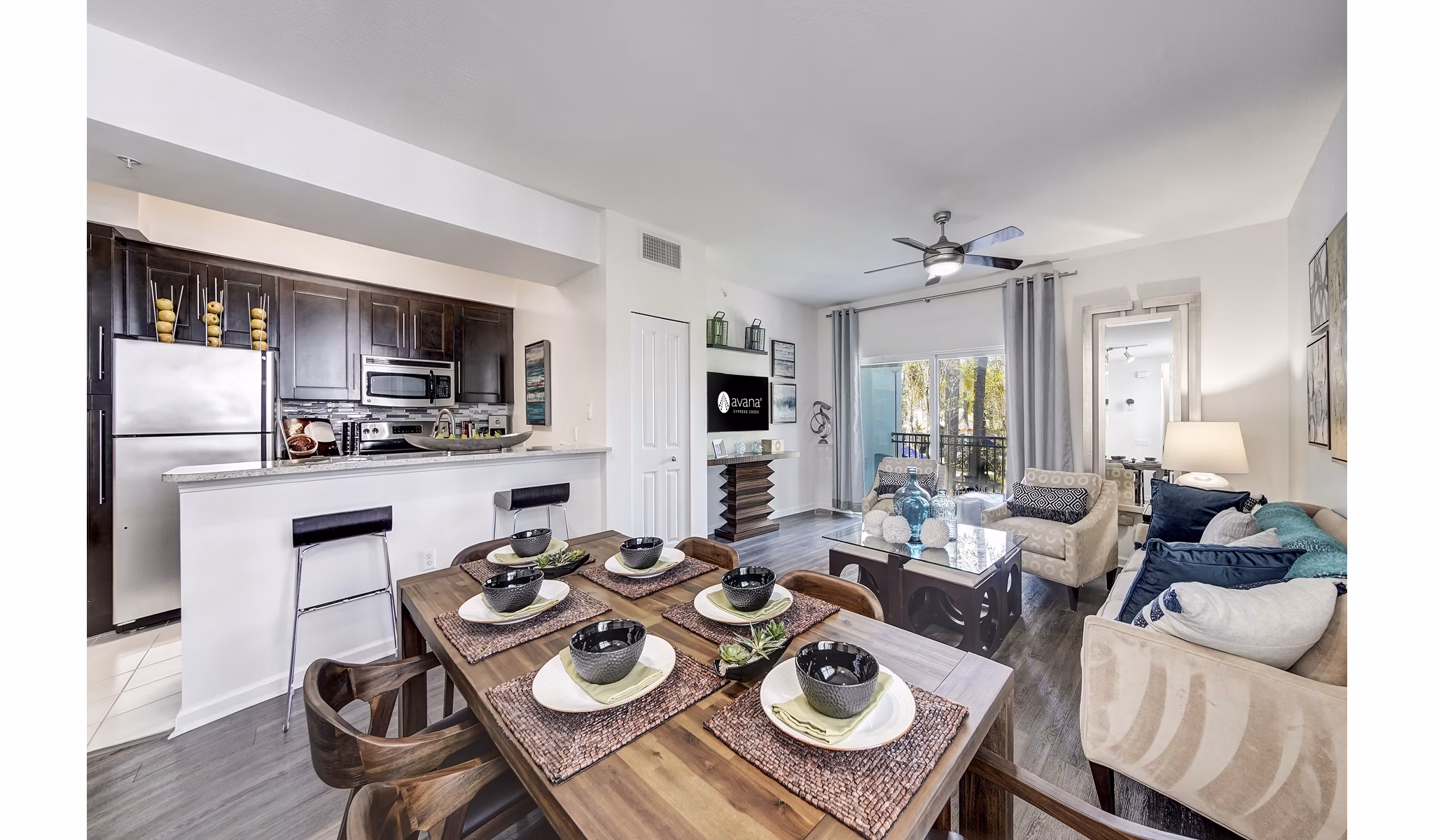 living room at Avana Cypress Creek Apartments 