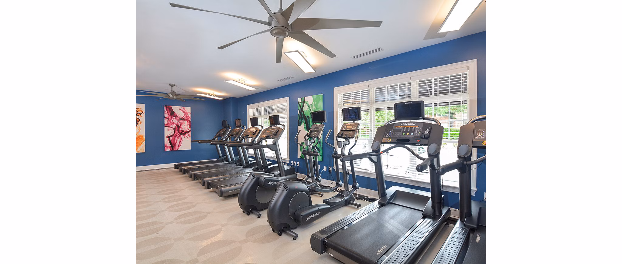 fitness center at The Residences at Springfield Station Apartments