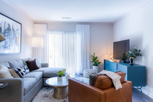 living room at The Residences at Springfield Station Apartments