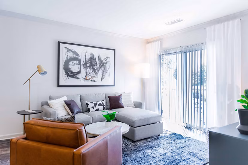 living room at The Residences at Springfield Station Apartments