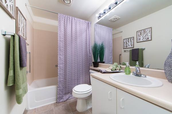 bathroom at Whitewater Park Apartments