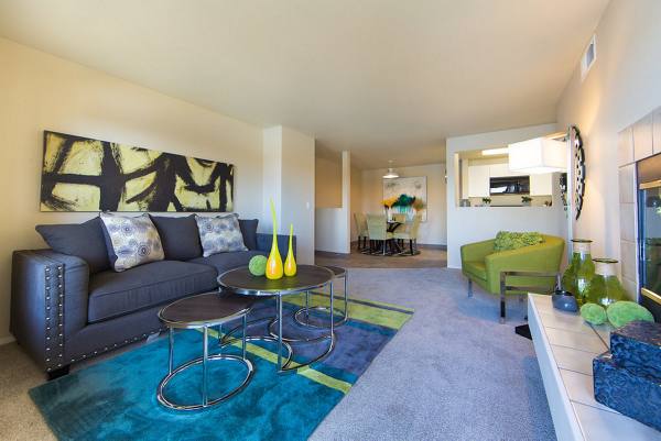 living room at Whitewater Park Apartments