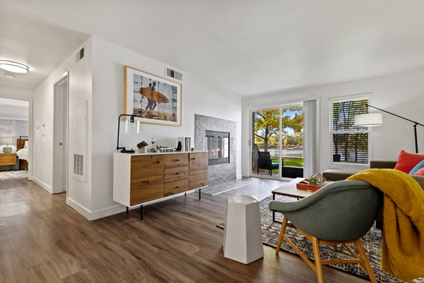 living room at Whitewater Park Apartments