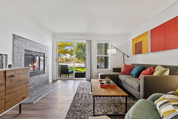 living room at Whitewater Park Apartments