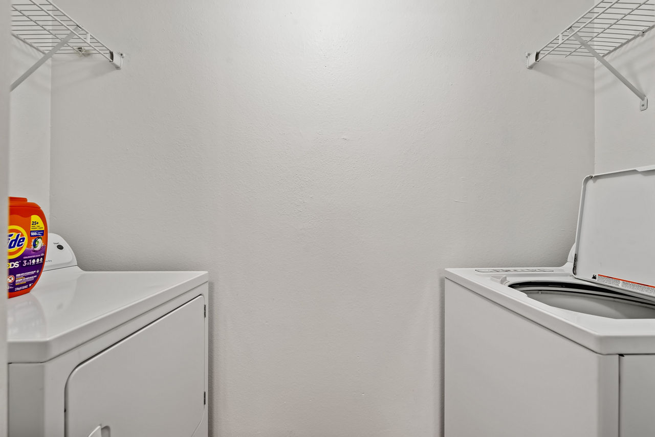 Laundry room at Whitewater Park Apartments