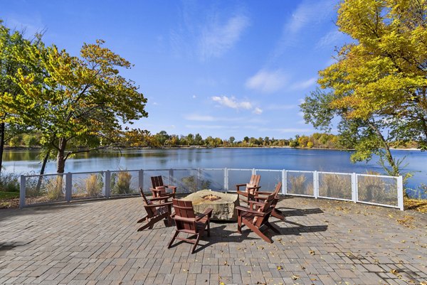 fire pit/patio at Whitewater Park Apartments