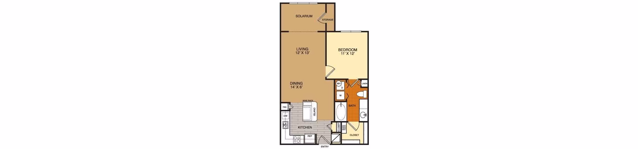 A2 floor plan at Artessa at Quarry Village Apartments