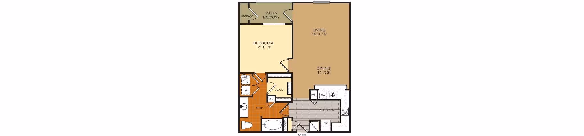 A4 floor plan at Artessa at Quarry Village Apartments