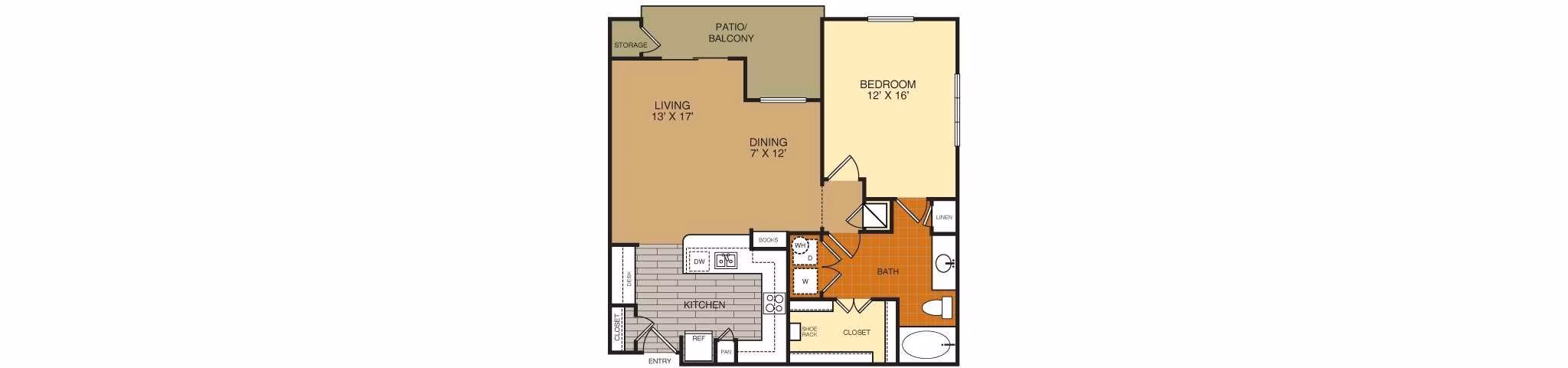 A5 floor plan at Artessa at Quarry Village Apartments