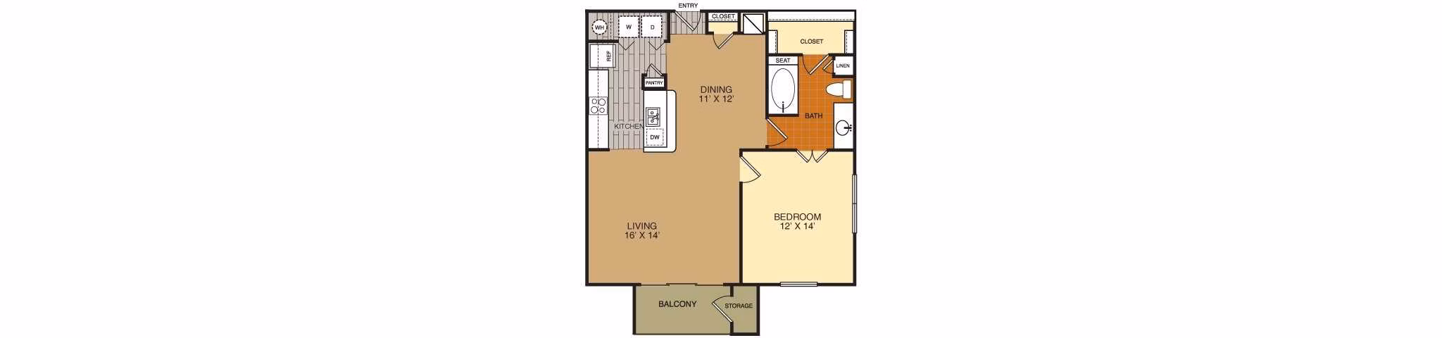 A8 floor plan at Artessa at Quarry Village Apartments