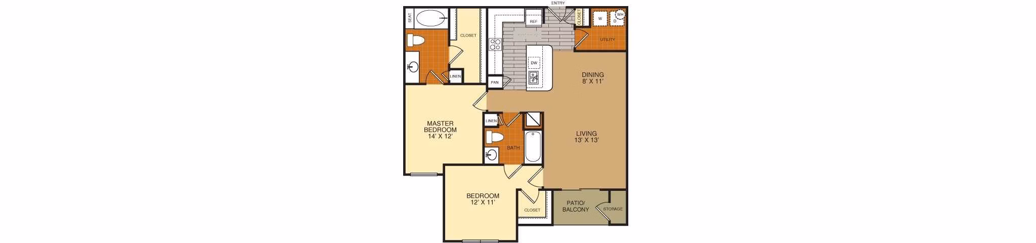B1 floor plan at Artessa at Quarry Village Apartments