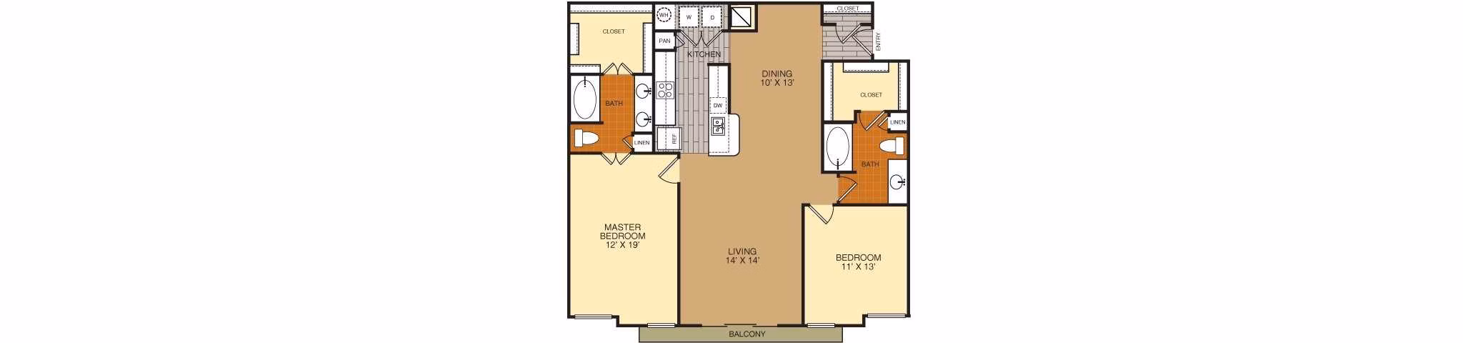 B4 floor plan at Artessa at Quarry Village Apartments