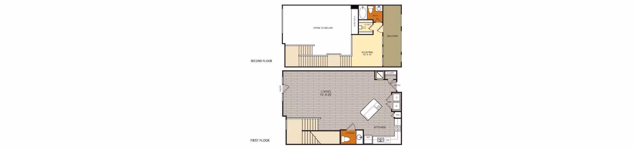 L1 floor plan at Artessa at Quarry Village Apartments