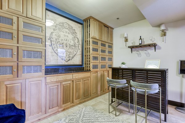 Chic clubhouse with modern decor at Artessa at Quarry Village Apartments