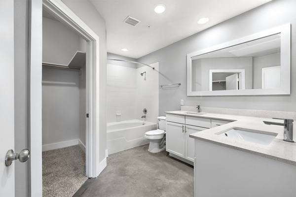 bathroom at Residences at the Triangle Apartments