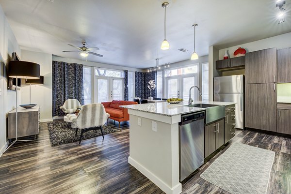 kitchen at Boardwalk Research Luxury Apartments