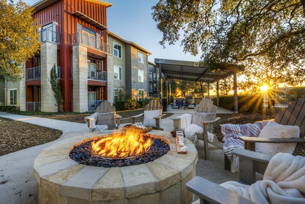 fire pit at Boardwalk Research Luxury Apartments
