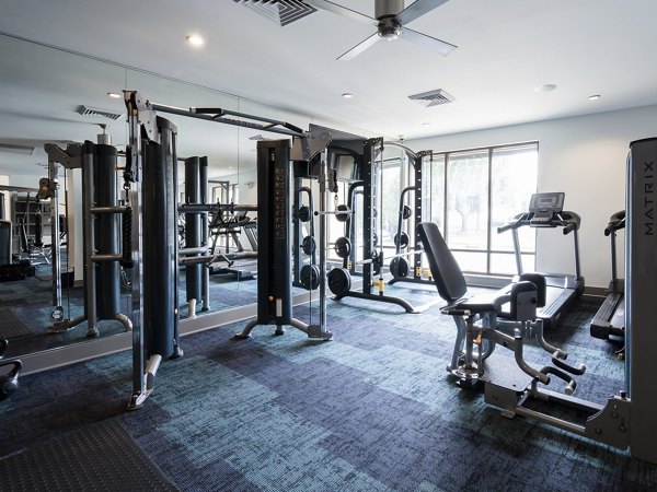 fitness center at 1100 South Apartments 