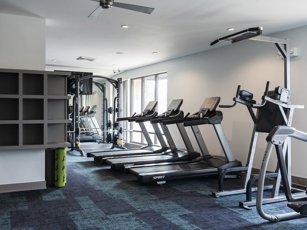 fitness center at 1100 South Apartments 