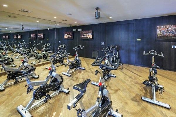 yoga/spin studio at 1100 South Apartments