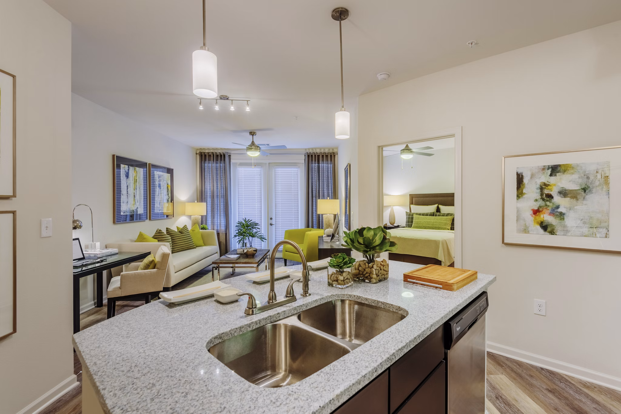 kitchen at 1100 South Apartments