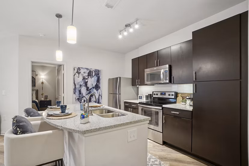 kitchen at 1100 South Apartments