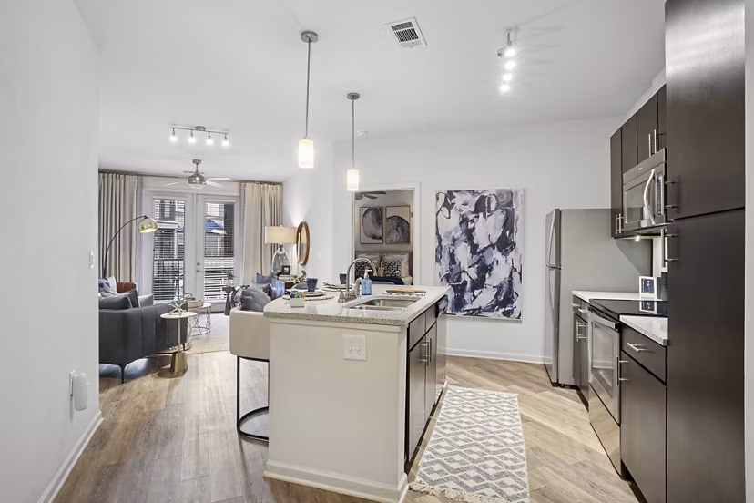 living room at 1100 South Apartments