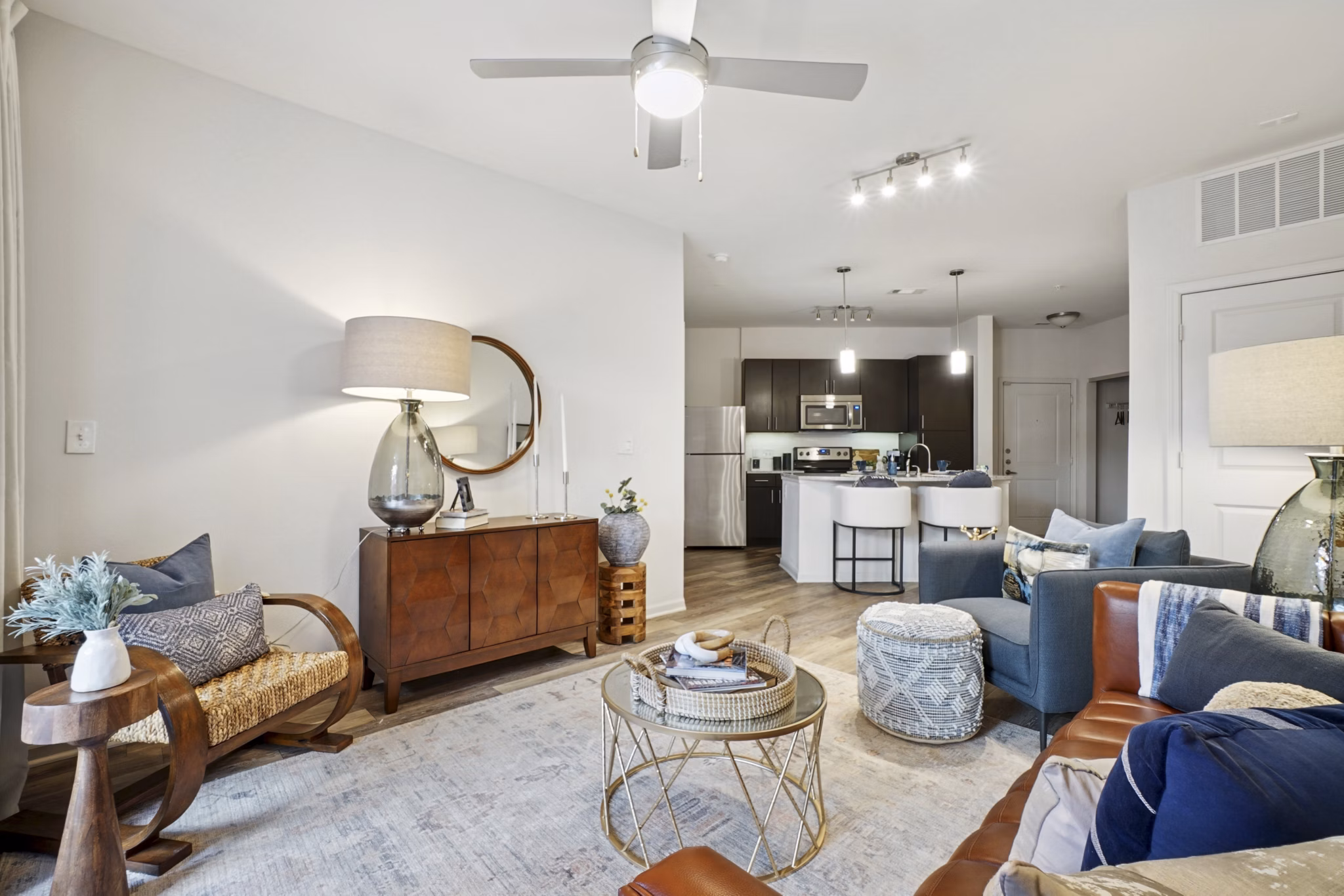 living room at 1100 South Apartments