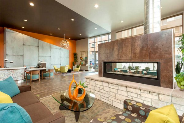 Modern clubhouse featuring elegant design at Outlook Golden Ridge Apartments, perfect for community events and gatherings