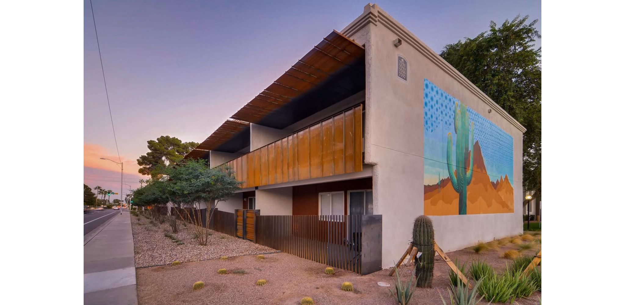 The Cortesian: Luxury apartment in Scottsdale, featuring desert landscaping