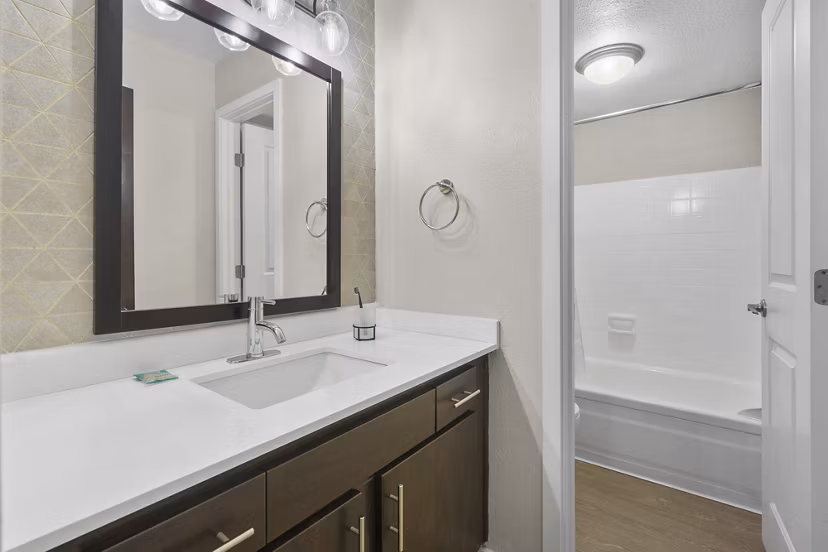 bathroom at The Cortesian Apartments