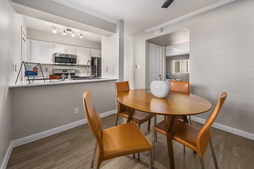 dining room at The Cortesian Apartments