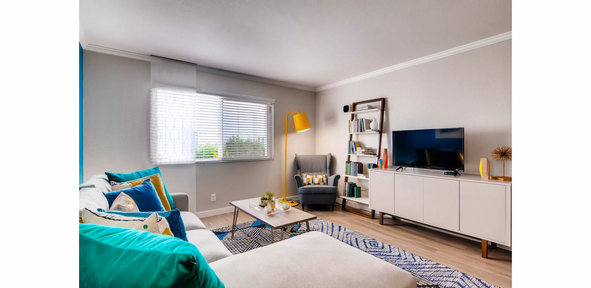 living room at The Cortesian Apartments