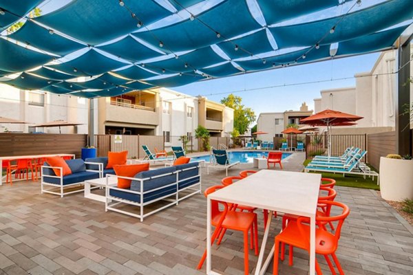 patio at The Cortesian Apartments