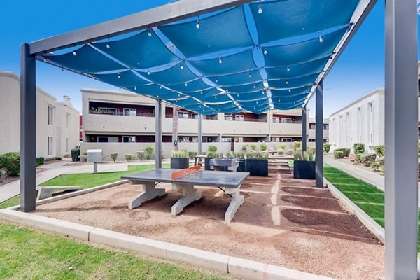 courtyard at The Cortesian Apartments