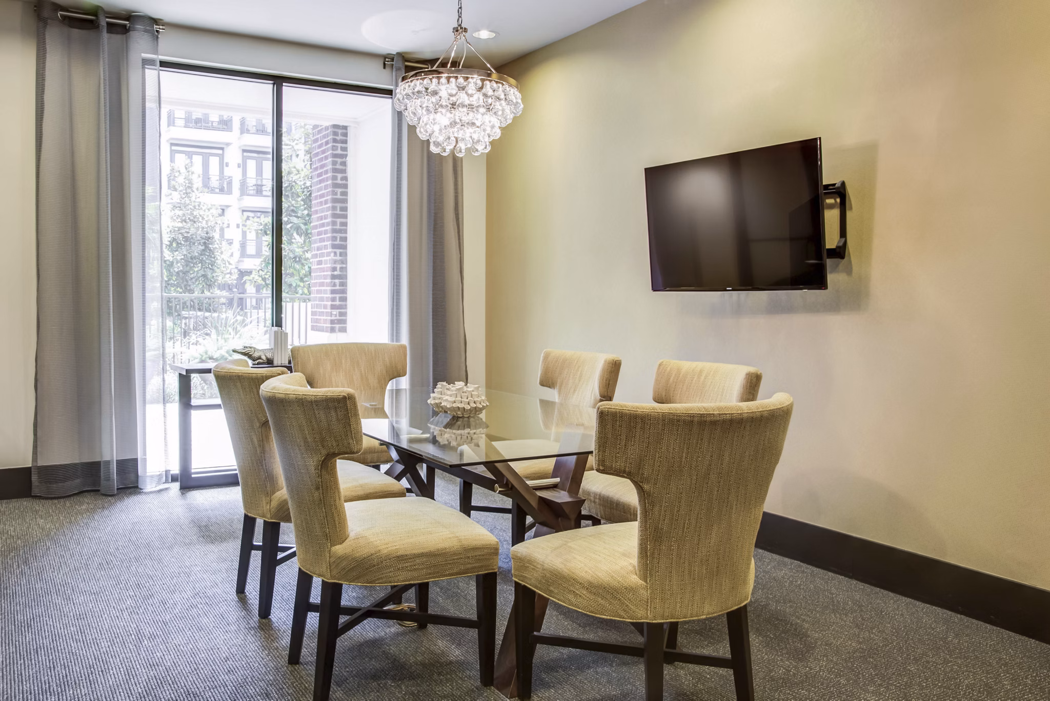 Modern meeting facility with sleek design at Virage Luxury Apartments