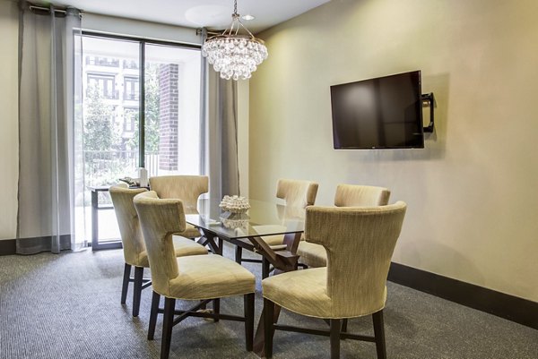 Modern meeting facility with sleek design at Virage Luxury Apartments